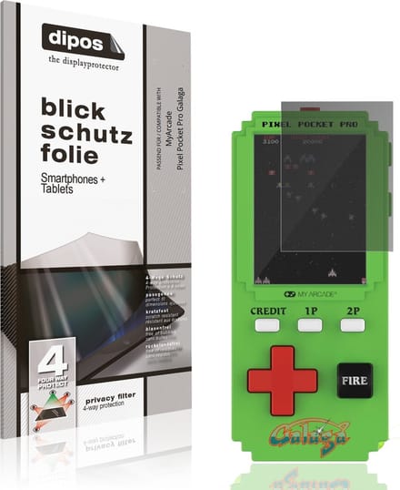 dipos – Matte Privacy Screenprotector geschikt voor MyArcade Pixel Pocket Pro Galaga | Anti-Spy Beschermfolie