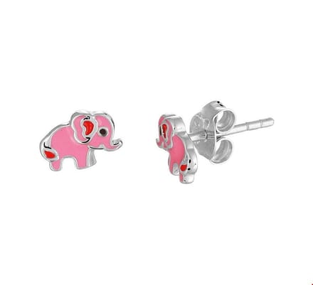TFT Oorknoppen Olifant Zilver Gerhodineerd Glanzend 5.6 mm x 7.7 mm