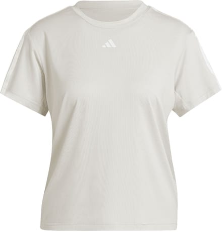 adidas T-shirt Dames Aeroready Train Essentials 3-Stripes Tee Beige - Maat M