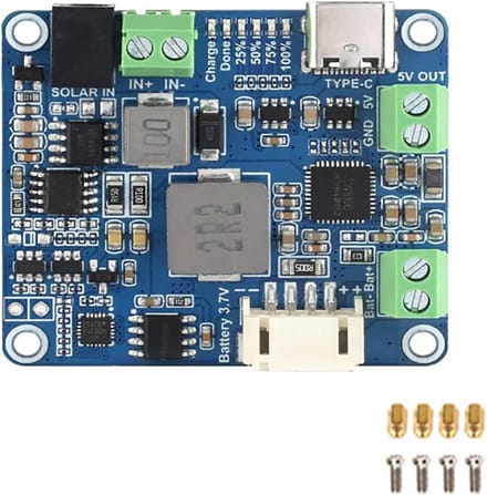 Zonnepaneel Laadmodule voor Raspberry Pi, Jetson Nano en Arduino met MPPT en 5V/3A Uitgang