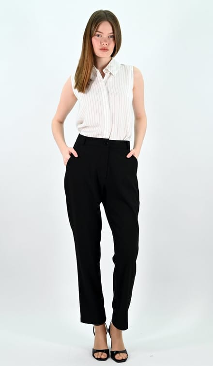 YesMooi - Straight-Leg Broek - Zwart - S (36) - Dames Broek