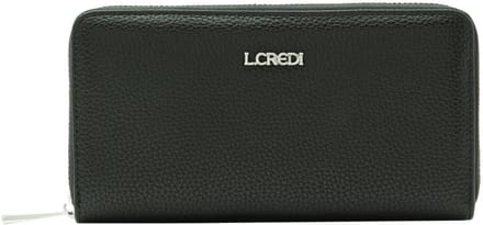 L.CREDI portemonnee Perla Zip Around Wallet Black zwart