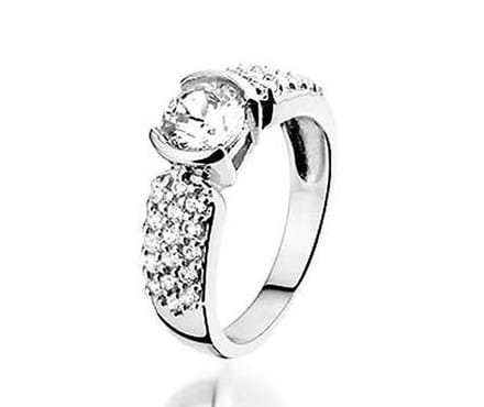 Montebello Ring Lolly - 925 Zilver Gerhodineerd - Maat 56-17.8mm