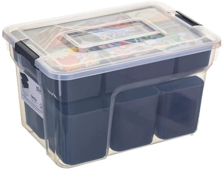 5Five Opslag sorteerbox - 10 vakjes indeling - 30 x 21 x 18 cm - kunststof - opbergdoos - 8 liter