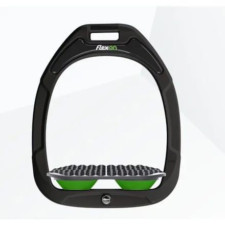 Endurance stijgbeugels Zwart/Grijs/Groen Flex-On Green Composite
