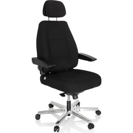 Bureaustoel / Directiestoel 24 HOURS I stof zwart hjh OFFICE