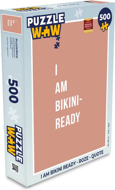 Puzzel I am bikini ready - Roze - Quote - Legpuzzel - Puzzel 500 stukjes