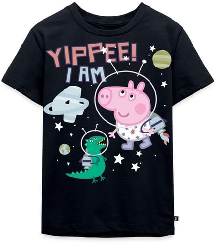 Peppa Pig 4e Verjaardag Schorsch Ruimtemissie Premium T Shirt Kinderen