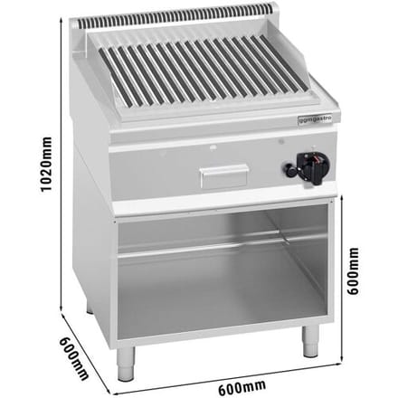 GGM Gastro Gas Lavasteingrill - 8 kW - inkl. Untergestell