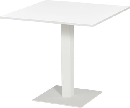 T60 Kolomtafel vierkant - 70x70 cm - Wit / Wit frame