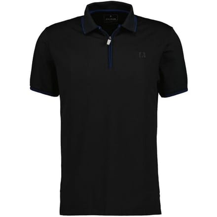Ragman Polo Zipper Tipping Keep Dry Finish Zwart / male