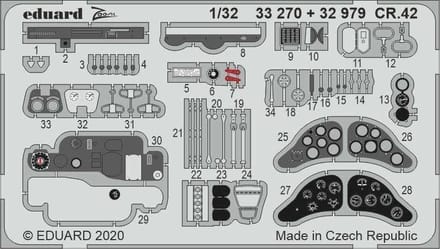 Eduard Modelbouwdecoratie - 33270 Accessoires for CR.42 - Photo-etch