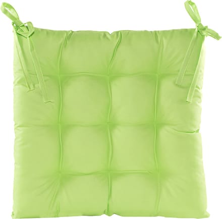 Anna's collection Stoelkussen gewatteerd - groen - 38 x 38 cm - binnen/buiten