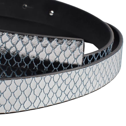 Dünner, wendbarer Damengürtel aus Metallic-Leder 558992