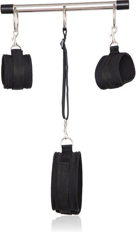 BDSM spreader bar / spreidstang verstelbaar met 2 hand, 2 enkel en 1 nekboeien Cimejo®