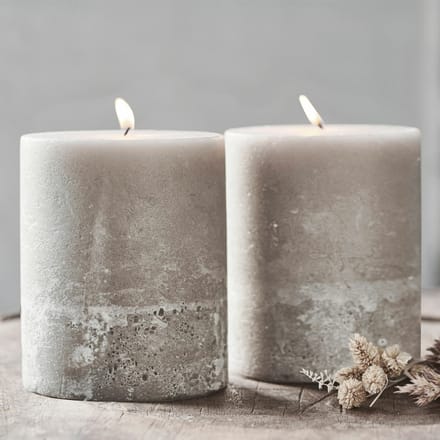 LOBERON Kaars set van 2 Oviedo taupe