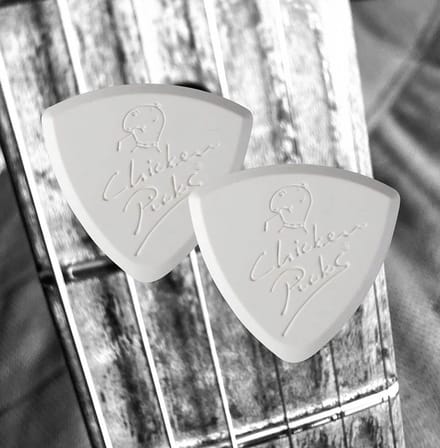 ChickenPicks Bermuda III 2.1mm Gitaarpicks 2-Pack Thermosetting Plastic Directe Toon