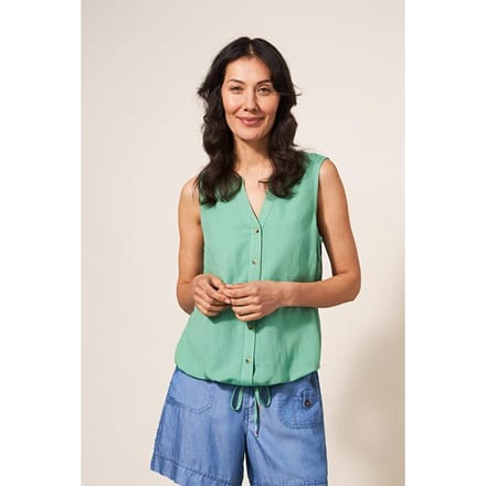 White Stuff Ferne Vest Mid Green Größe: 24 | Tanktops Outlet | Damen | Grün