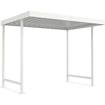 Dakbedekkingssysteem model Leipzig, eenzijdig, basiseenheid, D 2200 mm, B 2870 mm, grijs-wit