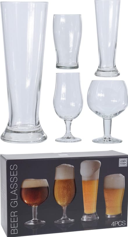 Set bierglazen 4 stuks