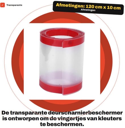 Dailygoods - Transparante Deurscharnierbeschermer voor Kinderen