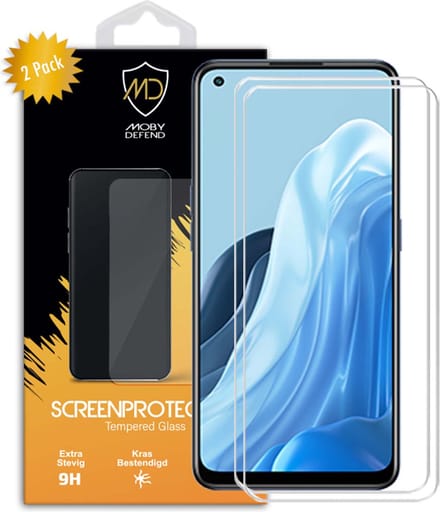 2-Pack MobyDefend Screenprotectors - Geschikt voor Oppo Find X5 Lite - Case-Friendly Screensavers - Gehard Glas