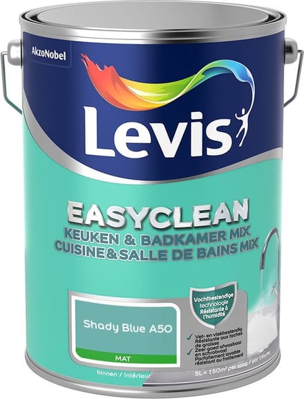 Levis - Easyclean Keuken & Badkamer Mix - Shady Blue A50 - Mengverf - 5 L