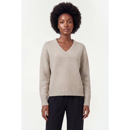 Knitted Maggy Pullover Greige Size: XL | Sweaters Outlet | Dames | Beige
