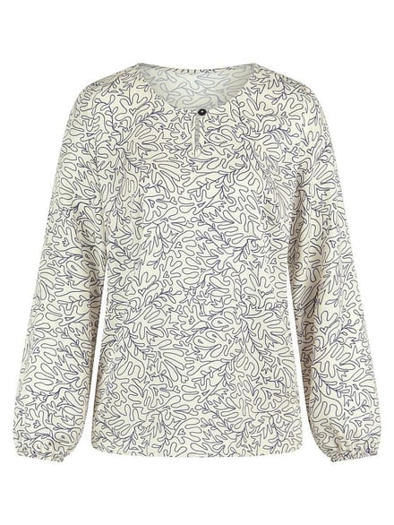 Blouse lange mouwen Van Peter Hahn beige
