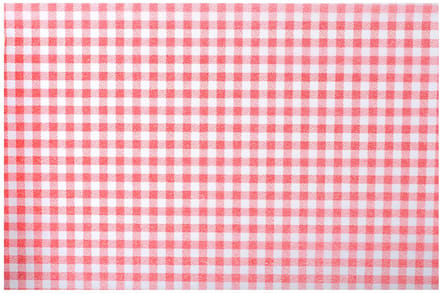 CHAKS - Rood-wit geruite retro tafelloper 28 cm x 5 m