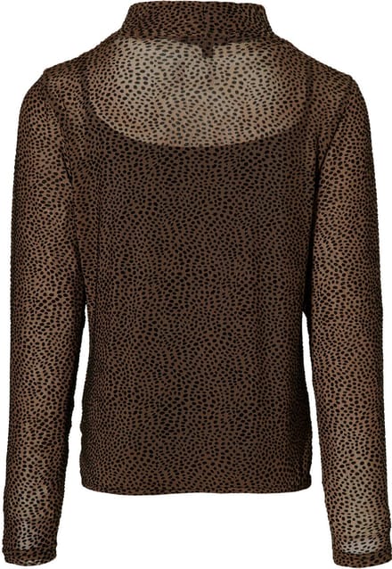Levv meiden shirt Kaya Mid Brown Dot - maat 128