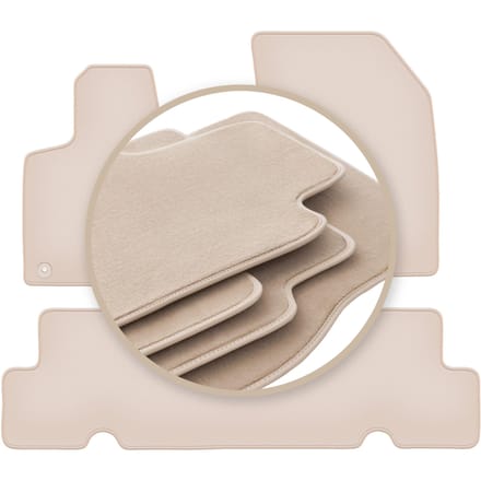 PREMIUM beige vloermatten voor: Citroen C4 Grand Picasso II minivan 2013-