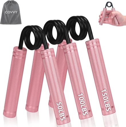 Metalen handgreepversterkerset voor gripkrachttraining - 50, 100, 150 lbs