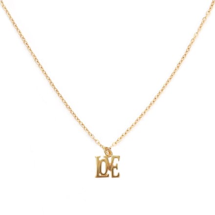 Gouden ketting love letter