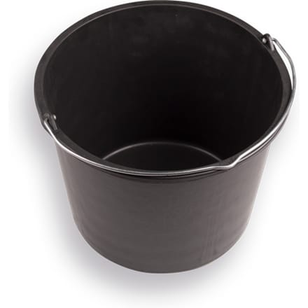 Bouwemmer 16L | zwart | met hengsel