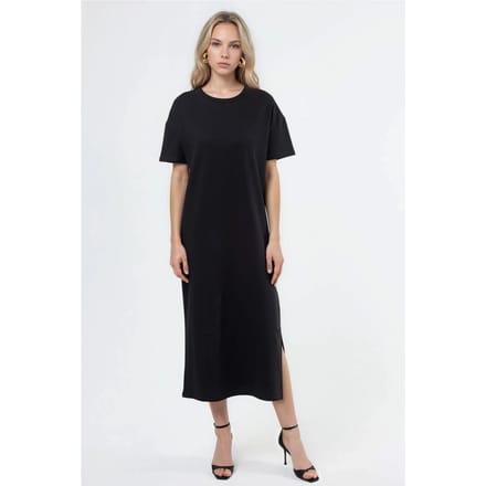 Crew Neck Midi T-Shirt Jurk