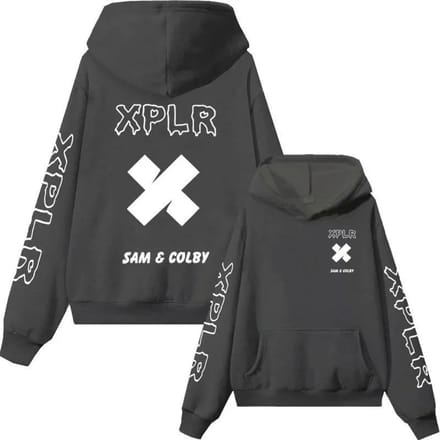 Sweat à capuche Xplr Sam et Colby Chainlink L black