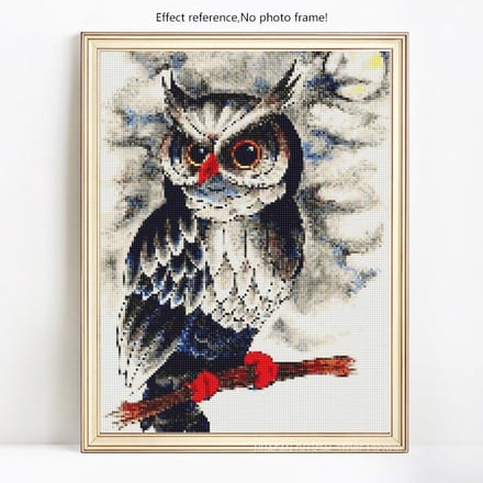 Peinture diamant 5d, perceuse complète, animaux ronds, image de strass, broderie diamant 20X30 gray