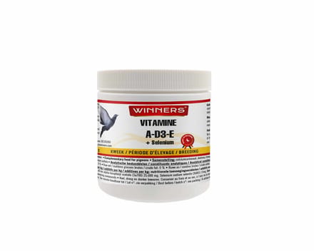 Belgian Winners Vitamine A-D3-E 250g - supplement voor duiven - kweek, vruchtbaarheid, groei, conditie