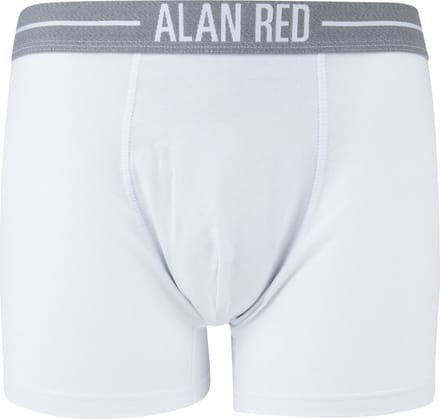 Alan Red Boxershort Wit 2Pack - Maat L - Heren - Boxershorts