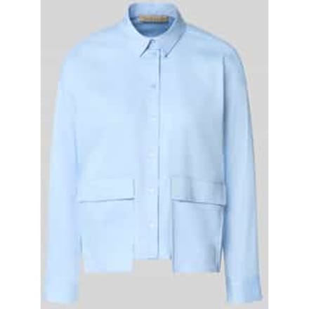 regular fit overhemdblouse van katoenmix