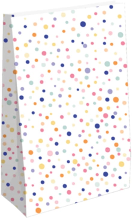 4x Blokzak CONFETTI Feestje jarig Maat S