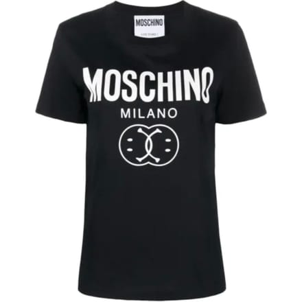 Moschino Double Smiley Zwart T-shirt