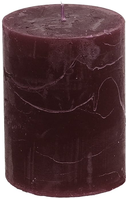 Effen gekleurde kaarsen bordeaux 60x80mm 4st, 4 Stück