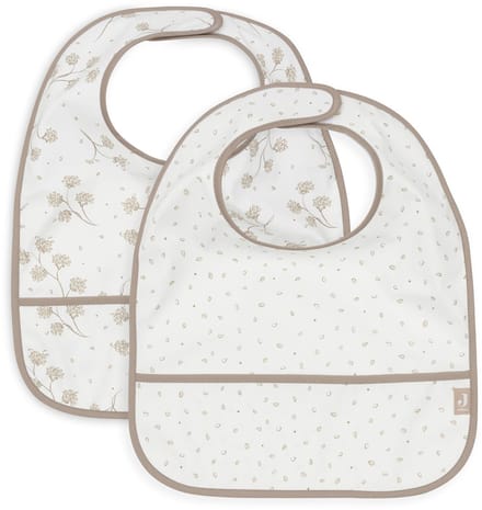 Jollein Slabbetjes Waterproof - 2 Stuks - 30 cm - Leafy Dreams
