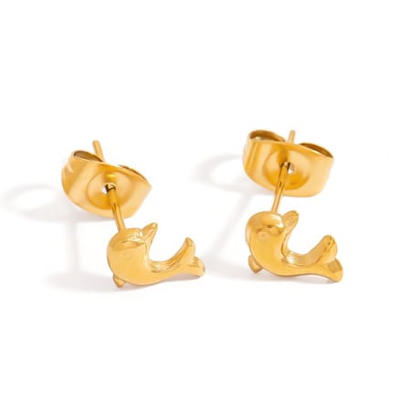 Bijoutheek Oorknoppen Summer Vibe Dolfijn Goud