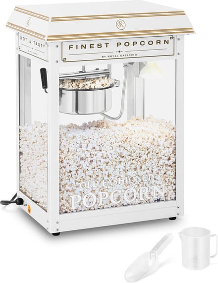 Royal Catering Popcornmachine - wit en goud 10011101
