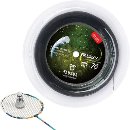Badmintontouw Lange Draad - Racketsnaar Elastisch - Badminton Rackets Bespannen - Hoge Stijfheid Multifilament - 200 Meter Rol - Zwart