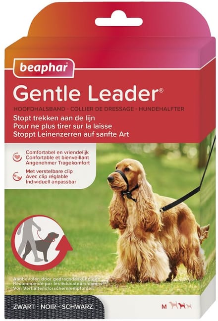 Beaphar Gentle Leader zwart middelgrote hond