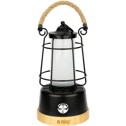 Abbey Camp Retro Oplaadbare LED Lantaarn - MALMÖ-235 - Zwart